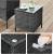 SONGMICS Set mobilier gradina cu 2 locuri, 2 scaune si masa cu sticla, ratan PE, negru si gri