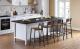 Set 2 scaune de bar VASAGLE cu spatar, stil industrial, maro rustic