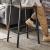 Set 2 scaune de bar VASAGLE cu spatar, stil industrial, maro rustic