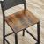 Set 2 scaune de bar VASAGLE cu spatar, stil industrial, maro rustic