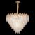 Candelabru din cristal Murano Regalis, 16xE14, D80 cm, auriu