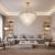 Candelabru din cristal Murano Eleganza, 9xE14, auriu, D50 cm
