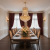 Candelabru din cristal Empire Magno, 10xE14, auriu, D60 cm, reglabil
