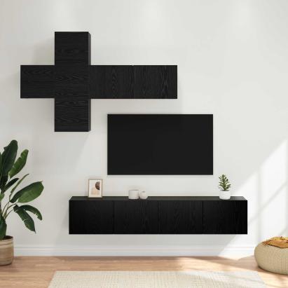 Set comodă TV Pe perete 3 pcs Lemn prelucrat GartenMobel Dekor