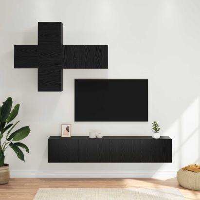 Set comodă TV Pe perete 3 pcs Lemn prelucrat GartenMobel Dekor