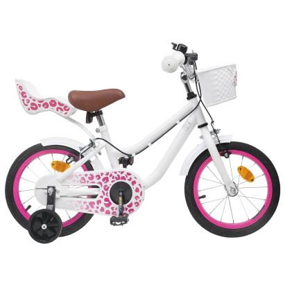Bicicletă pentru Copii 12 Inci pentru 2-4 ani Alb GartenMobel Dekor