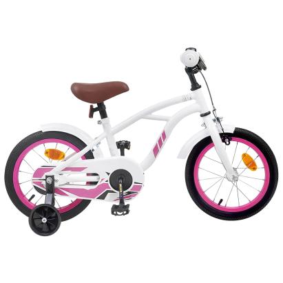 Bicicletă pentru Copii 16 Inci pentru 4-6 ani Alb GartenMobel Dekor