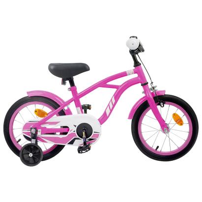 Bicicletă pentru Copii 16 Inci pentru 4-6 ani Roz închis GartenMobel Dekor