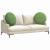 Perne de Șezut 2 pcs Verde deschis Ø 40 x 13 cm Catifea GartenMobel Dekor
