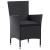 Set mobilier de exterior cu perne, 9 piese, negru, poliratan  GartenMobel Dekor