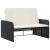 Set mobilier de grădină cu perne, 2 piese, negru, poliratan GartenMobel Dekor