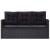 Set mobilier de grădină cu perne, 6 piese, negru, poliratan GartenMobel Dekor