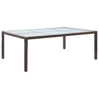 Masă de exterior, maro, 200 x 150 x 74 cm, poliratan GartenMobel Dekor