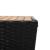 Masă de ceai negru 41,5x41,5x43 cm poliratan lemn masiv acacia GartenMobel Dekor