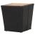 Masă de ceai negru 41,5x41,5x43 cm poliratan lemn masiv acacia GartenMobel Dekor