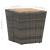 Masă de ceai gri 41,5x41,5x43 cm poliratan lemn masiv acacia GartenMobel Dekor