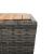 Masă de ceai gri 41,5x41,5x43 cm poliratan lemn masiv acacia GartenMobel Dekor