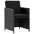 Set mobilier de exterior cu perne, 5 piese, negru, poliratan GartenMobel Dekor