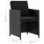 Set mobilier de exterior cu perne, 5 piese, negru, poliratan GartenMobel Dekor