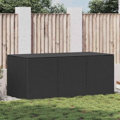 Ladă de depozitare de grădină, negru, 180x90x70 cm, poliratan GartenMobel Dekor