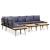 Set mobilier de grădină 7 locuri, perne, maro lemn masiv acacia GartenMobel Dekor