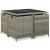 Set mobilier de grădină cu perne, 9 piese, gri, poliratan GartenMobel Dekor