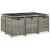 Set mobilier de exterior cu perne, 11 piese, gri, poliratan  GartenMobel Dekor