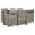 Set mobilier de exterior cu perne, 11 piese, gri, poliratan  GartenMobel Dekor