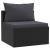 Set mobilier de grădină cu perne, 3 piese, negru, poliratan GartenMobel Dekor