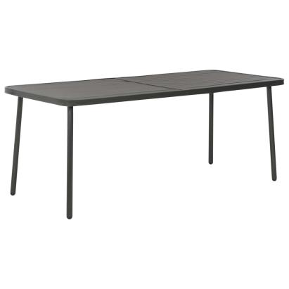 Masă de grădină gri închis 180x83x72 cm oțel GartenMobel Dekor