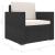 Set mobilier de grădină cu perne, 8 piese, negru, poliratan GartenMobel Dekor