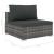 Set mobilier de grădină cu perne, 9 piese, gri, poliratan GartenMobel Dekor