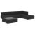 Set mobilier de grădină cu perne, 5 piese, negru, poliratan GartenMobel Dekor