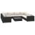 Set mobilier de grădină cu perne, 9 piese, negru, poliratan GartenMobel Dekor