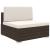Scaun modular de mijloc, 1 buc., maro, poliratan, cu perne GartenMobel Dekor