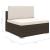 Scaun modular de mijloc, 1 buc., maro, poliratan, cu perne GartenMobel Dekor