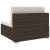 Scaun modular de mijloc, 1 buc., maro, poliratan, cu perne GartenMobel Dekor