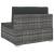 Scaun modular de mijloc, 1 buc., gri, poliratan, cu perne GartenMobel Dekor
