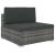 Scaun modular de mijloc, 1 buc., gri, poliratan, cu perne GartenMobel Dekor