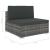 Scaun modular de mijloc, 1 buc., gri, poliratan, cu perne GartenMobel Dekor
