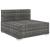 Scaun modular de mijloc, 1 buc., gri, poliratan, cu perne GartenMobel Dekor