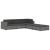 Scaun modular de mijloc, 1 buc., negru, poliratan, cu perne GartenMobel Dekor