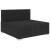Scaun modular de mijloc, 1 buc., negru, poliratan, cu perne GartenMobel Dekor