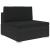 Scaun modular de mijloc, 1 buc., negru, poliratan, cu perne GartenMobel Dekor