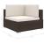 Scaun modular de colț, 1 buc., maro, poliratan, cu perne GartenMobel Dekor