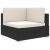 Scaun modular de colț, 1 buc., negru, poliratan, cu perne GartenMobel Dekor