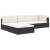 Taburet modular, 1 buc., gri, poliratan, cu pernă GartenMobel Dekor