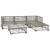Set mobilier de grădină cu perne, 5 piese, gri, poliratan GartenMobel Dekor
