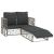 Set mobilier de grădină cu perne, 2 piese, gri, poliratan GartenMobel Dekor