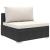 Set mobilier de grădină cu perne, 10 piese, negru, poliratan GartenMobel Dekor